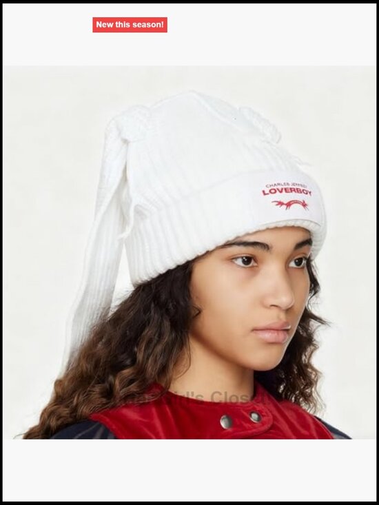 Knitted Beanie Hat with Cute Cat and Bunny Ears - Slouchy Y2K Winter Warm main image 7